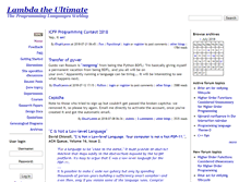 Tablet Screenshot of lambda-the-ultimate.org